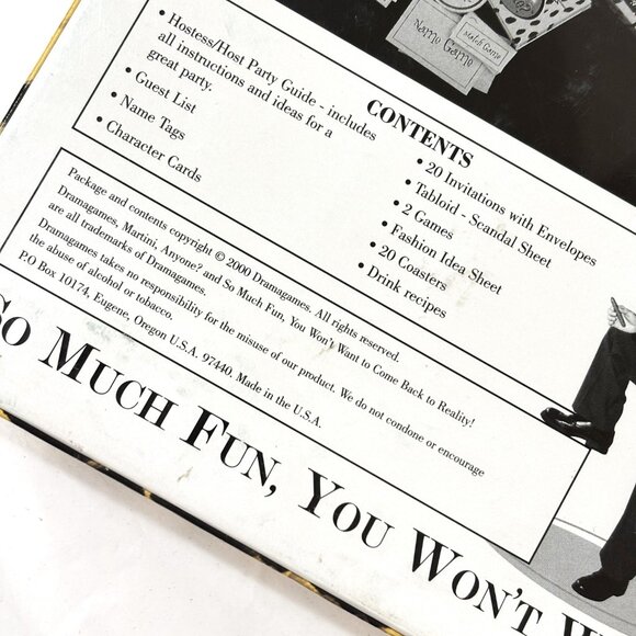 " Martini Anyone " Adult Retro Improv Party Game " Vintage 2000 NWT - Picture 7 of 12